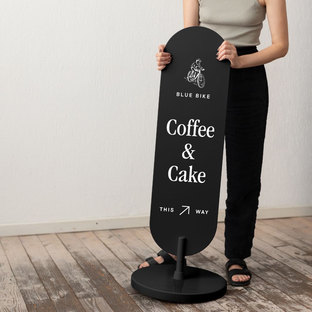 Standing Sign Holder, Free standing sign, Metal Sign Holder, Pedestal Sign