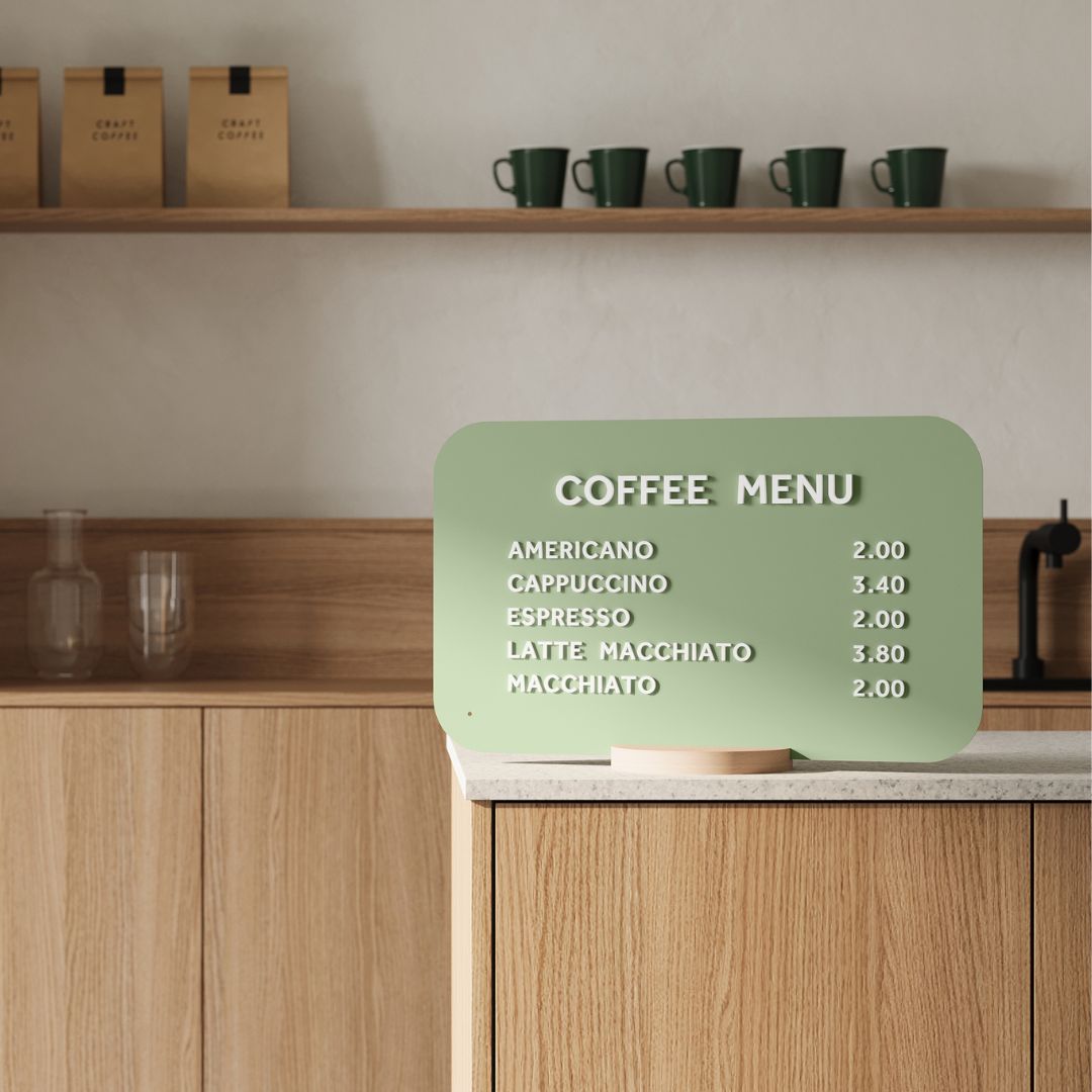 Tabletop Magnetic Cafe Sign