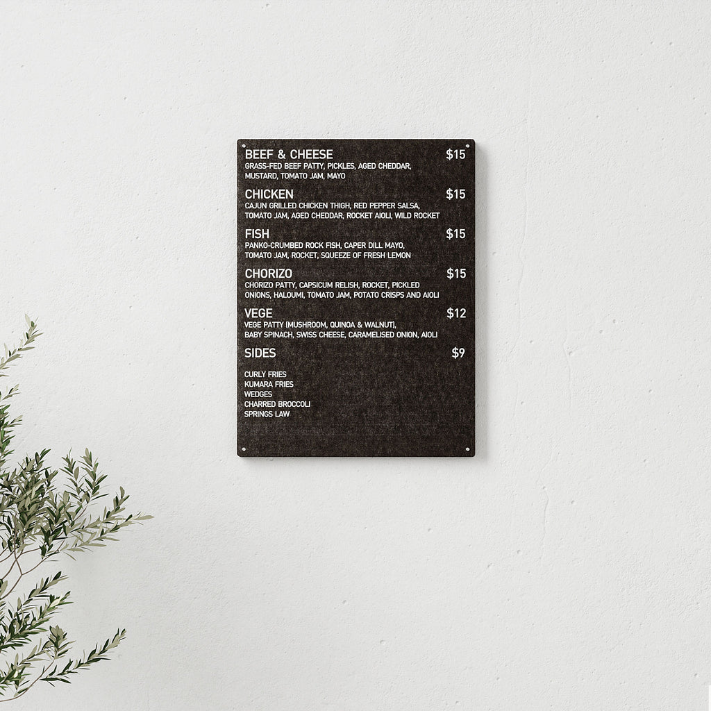Felt Letter Board Menu  Felt Changeable Letter Sign - George & Willy –  George & Willy EU