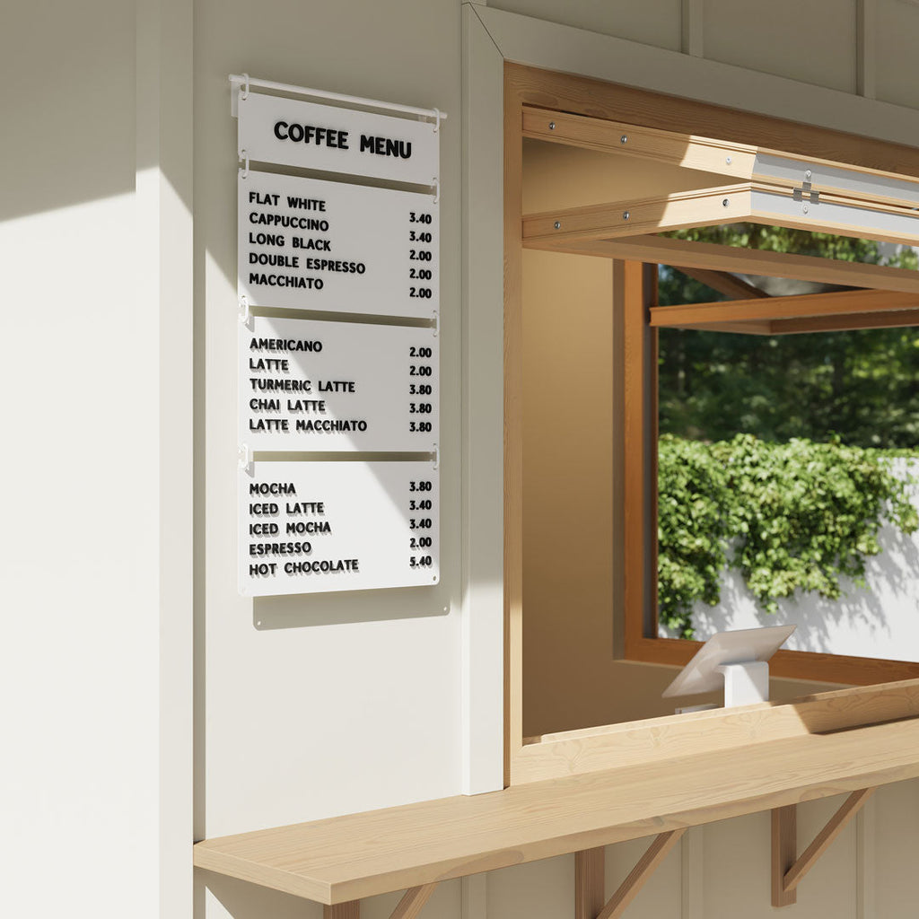 cafe menu board design